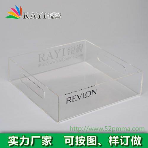 亚克力托盘，透明有机玻璃托盘展示盒